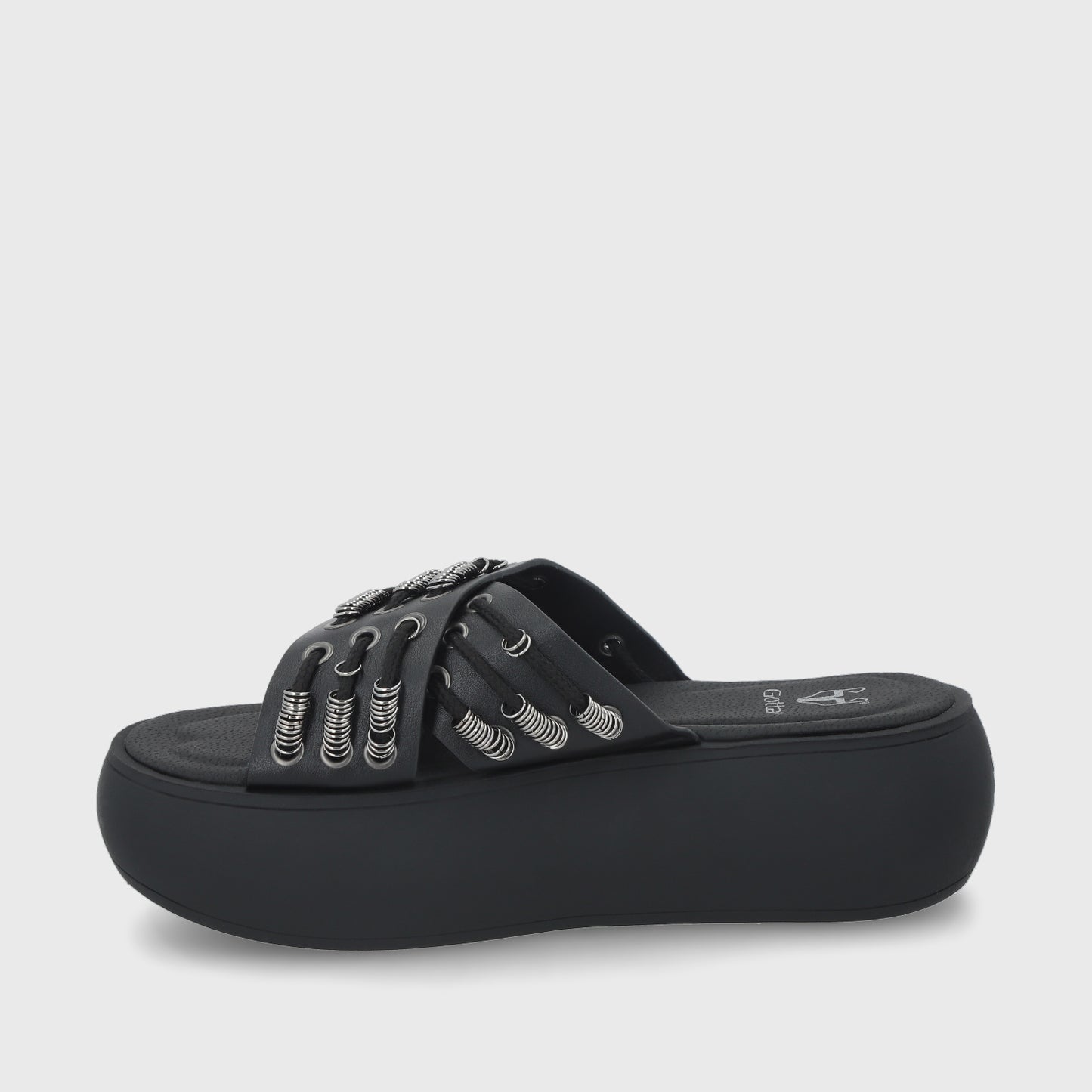 Sandalia Negra Mujer 43033