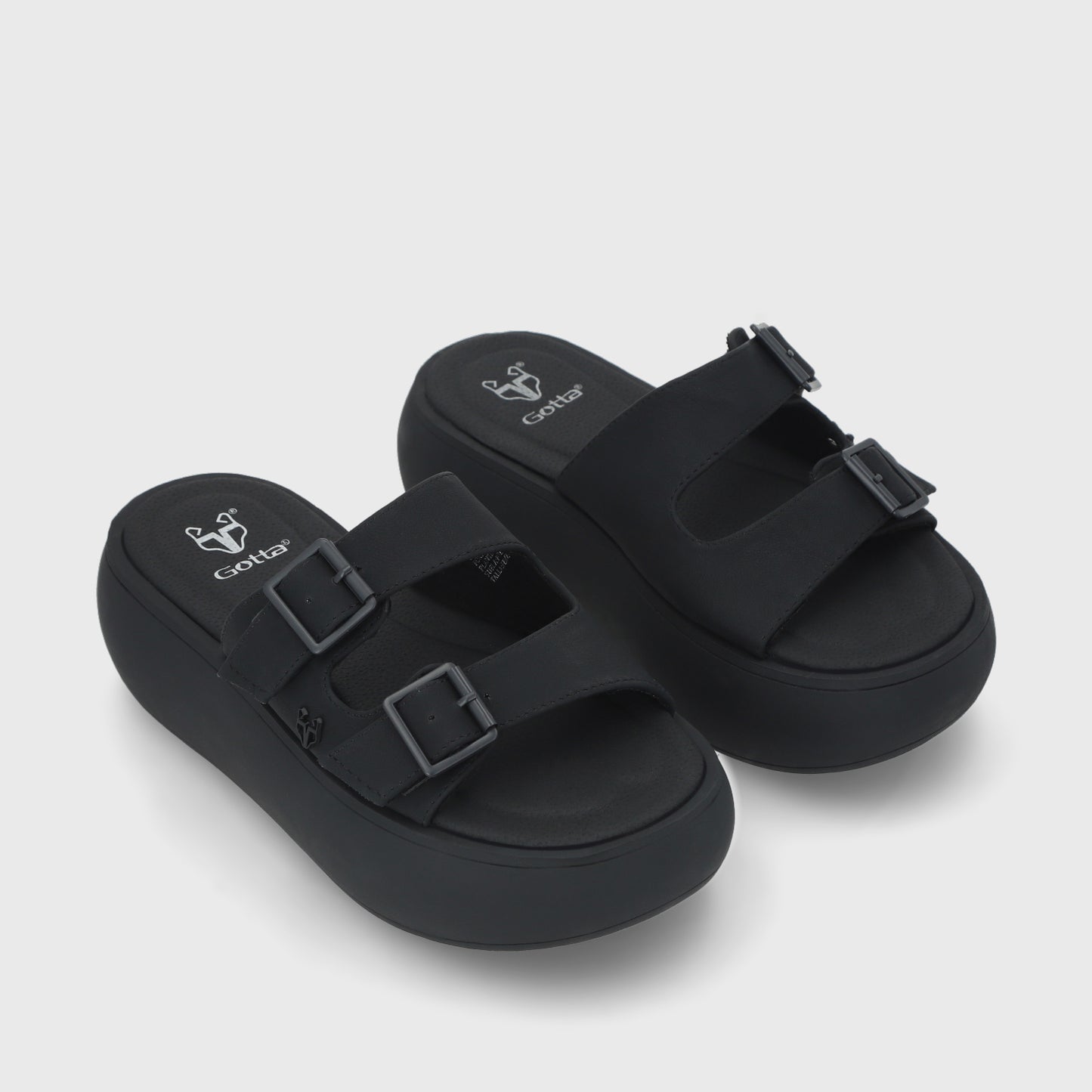 Sandalia Plataforma Negra Mujer 43034