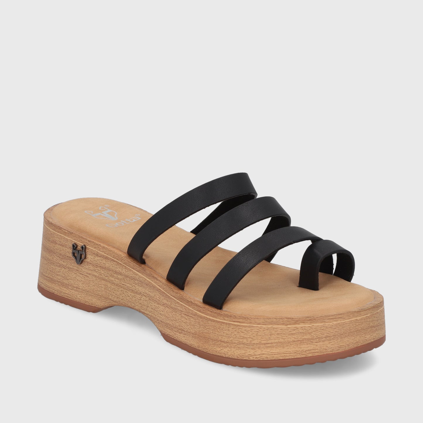 Sandalia Negra Mujer 45891