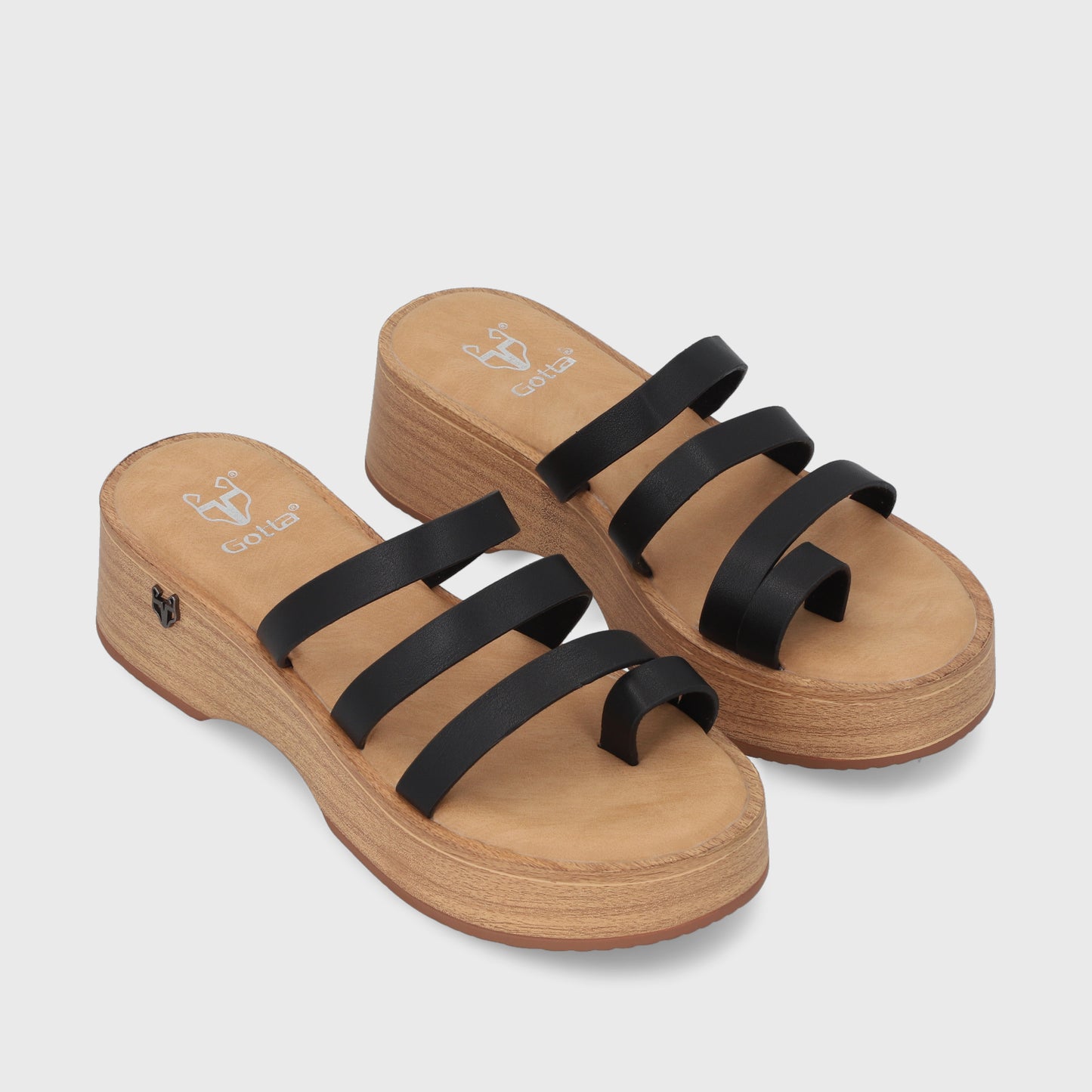 Sandalia Negra Mujer 45891
