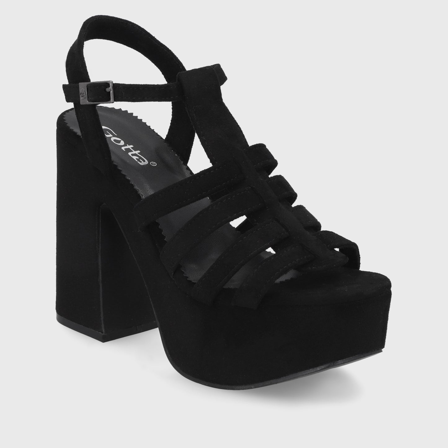 Sandalia Negra Mujer 45911