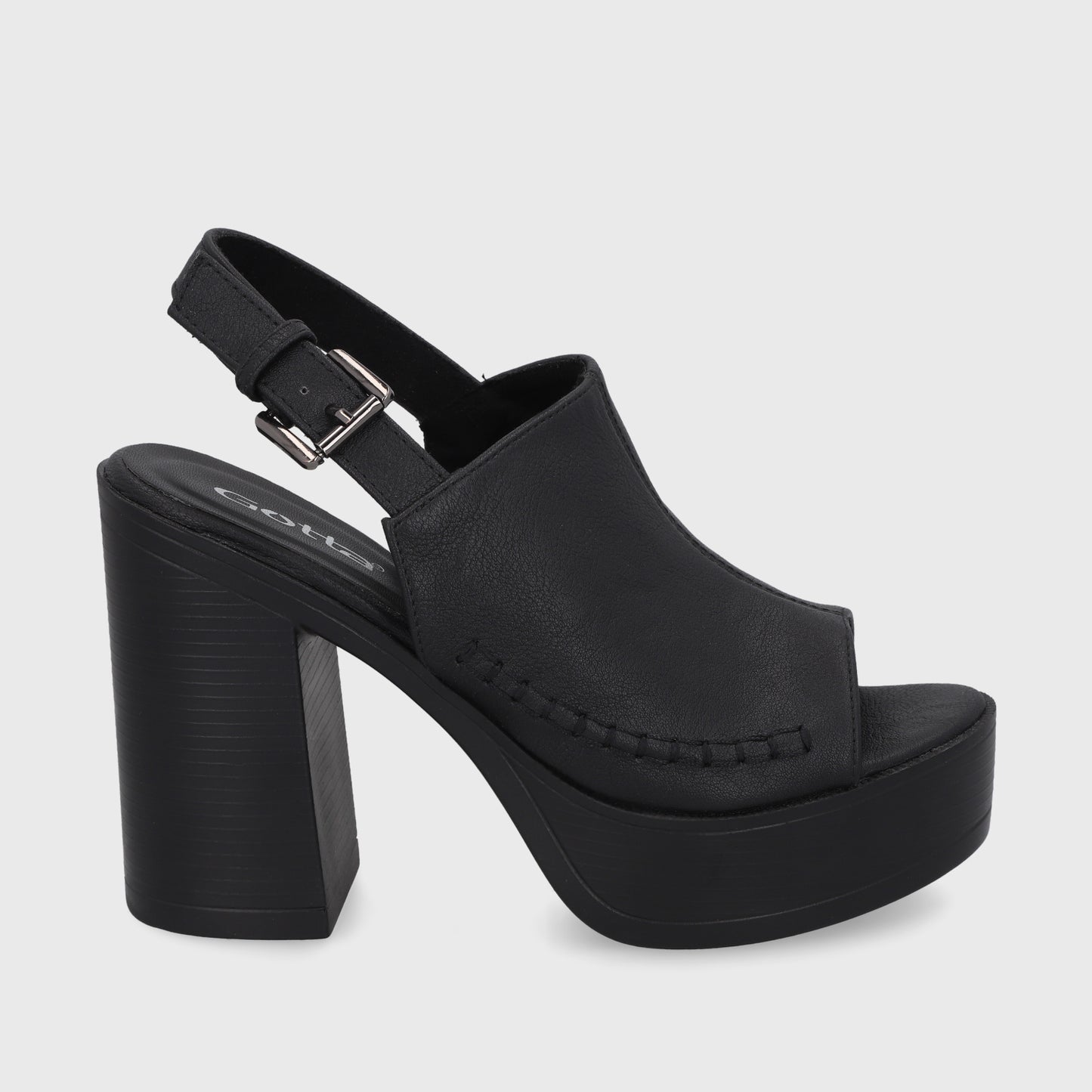 Sandalia Negra Mujer 45962