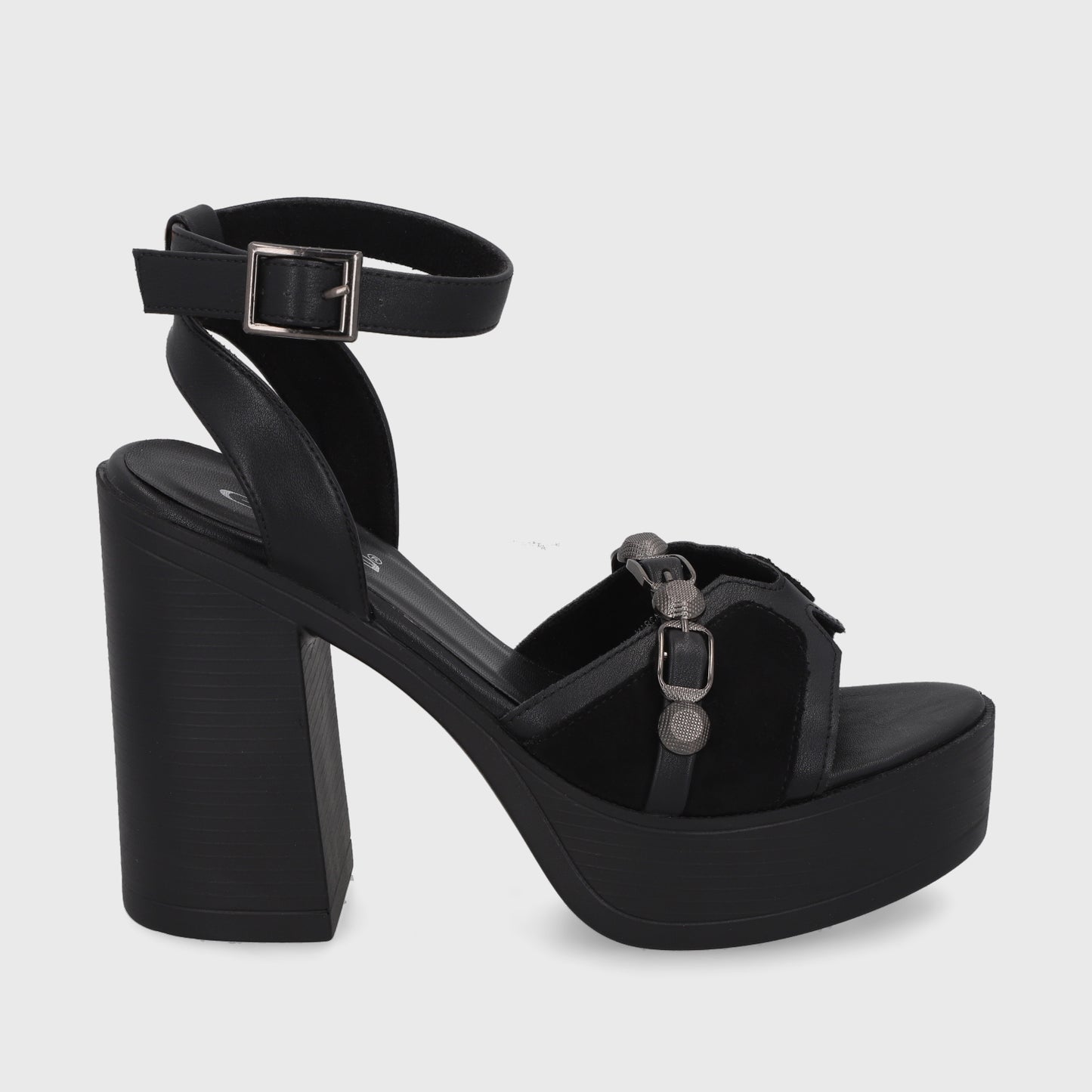 Sandalia Negra Mujer 45963