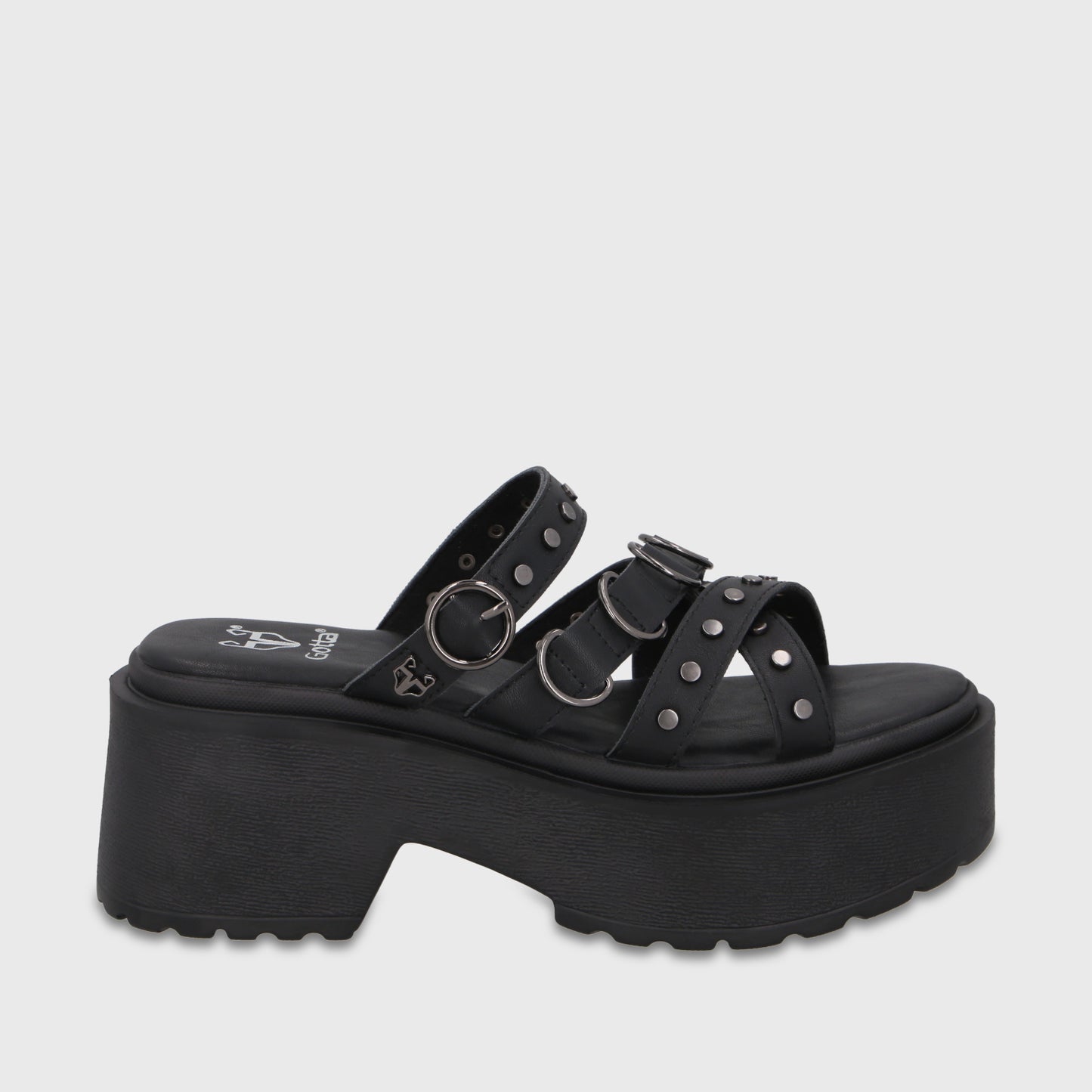 Sandalia Plataforma Negra Mujer 45987