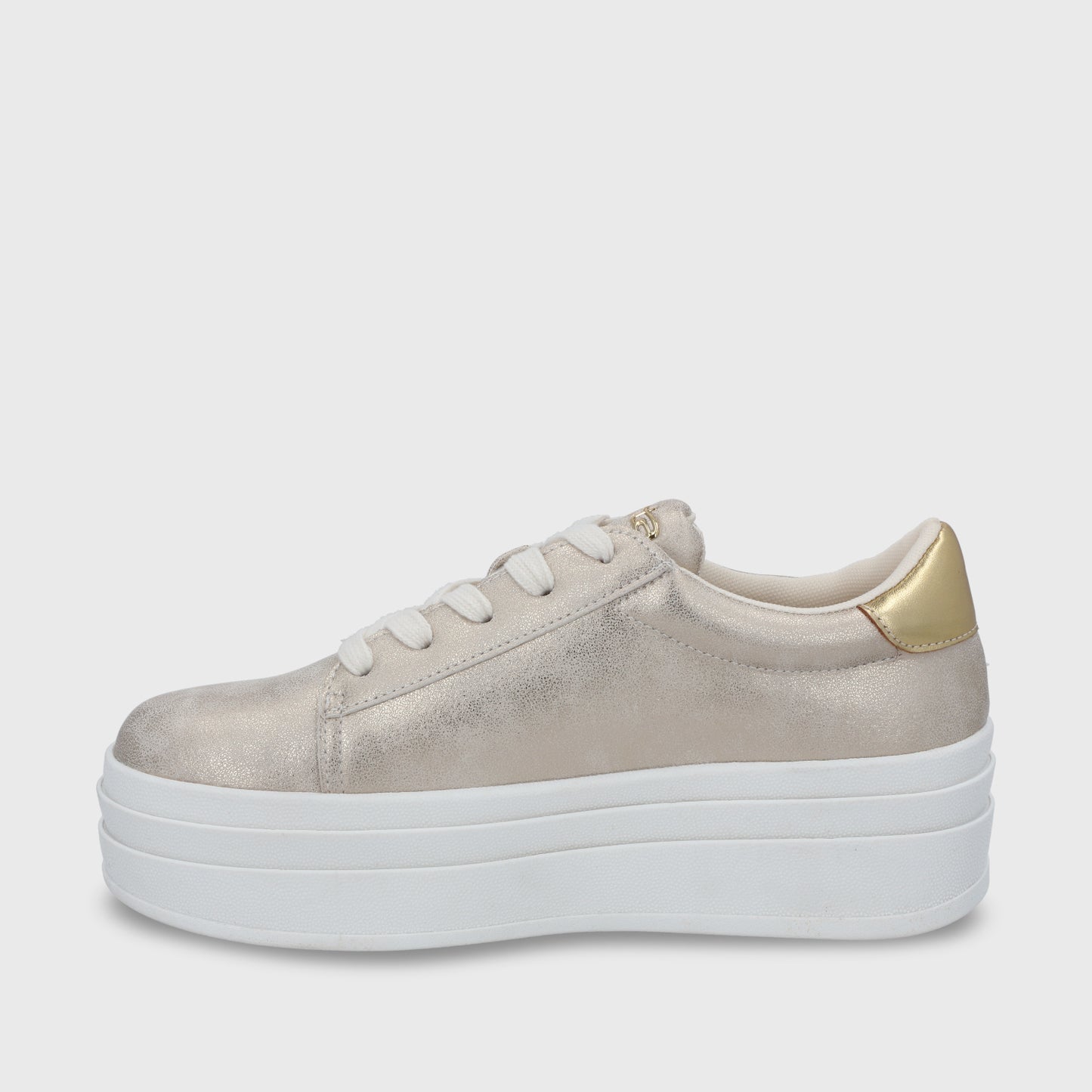Zapatilla Plataforma Oro Mujer 53751