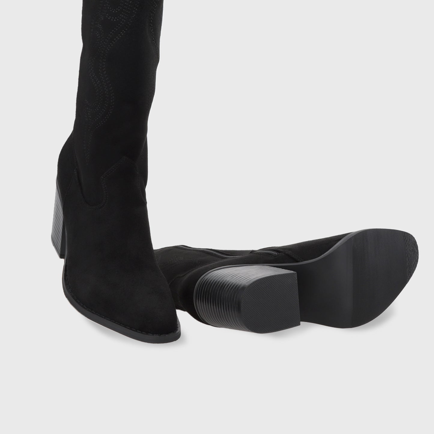 Bota Taco Negra Mujer 53782