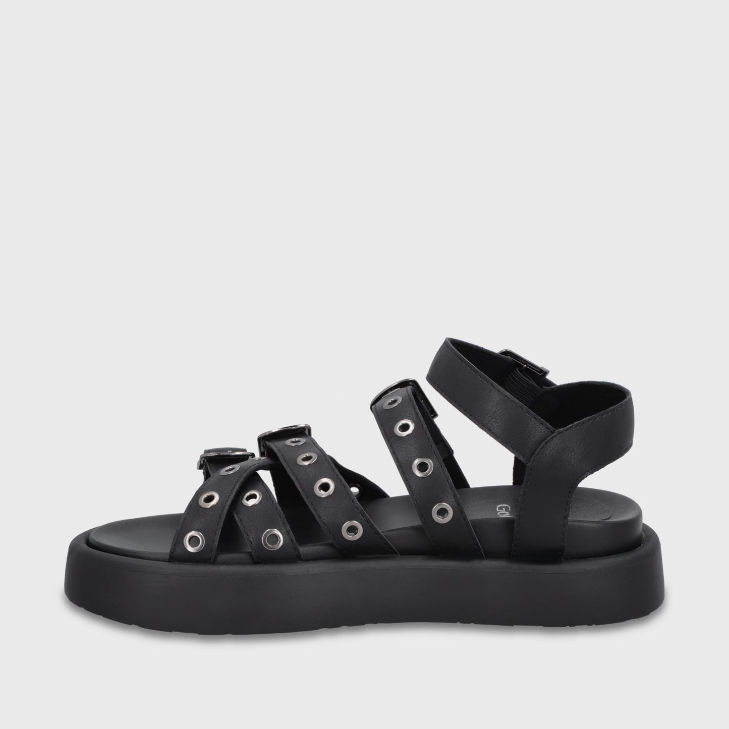 Sandalia Plataforma Negra Mujer 55950