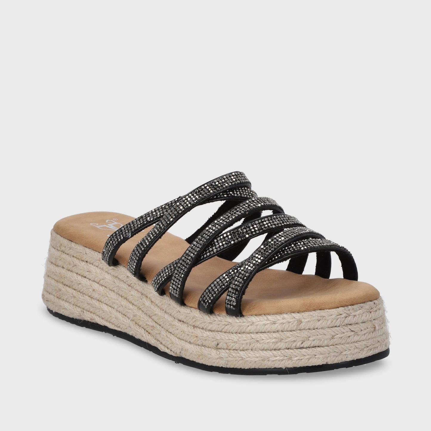 Sandalia Plataforma Negro Mujer 55972