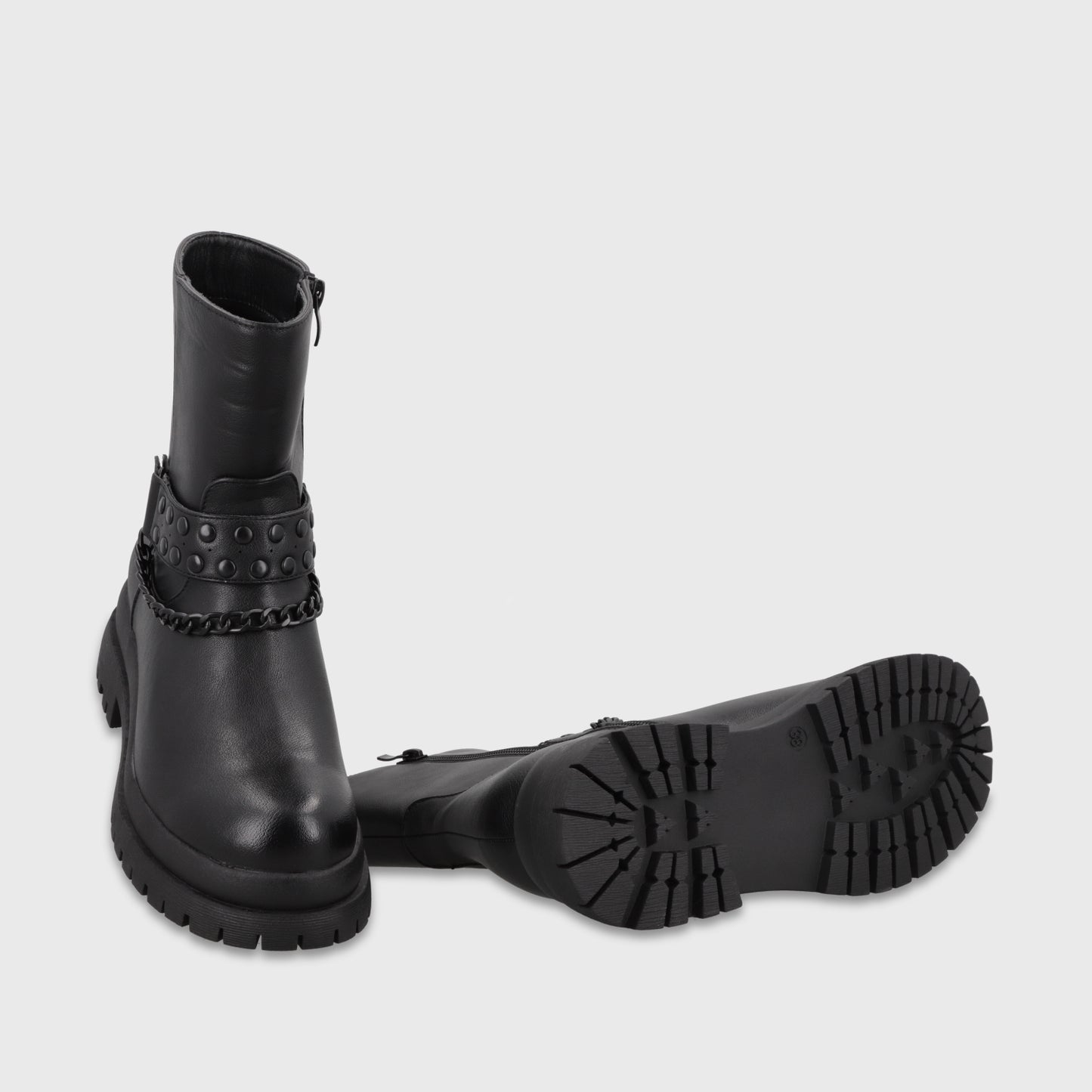 Botín Plataforma Negro Mujer 65841