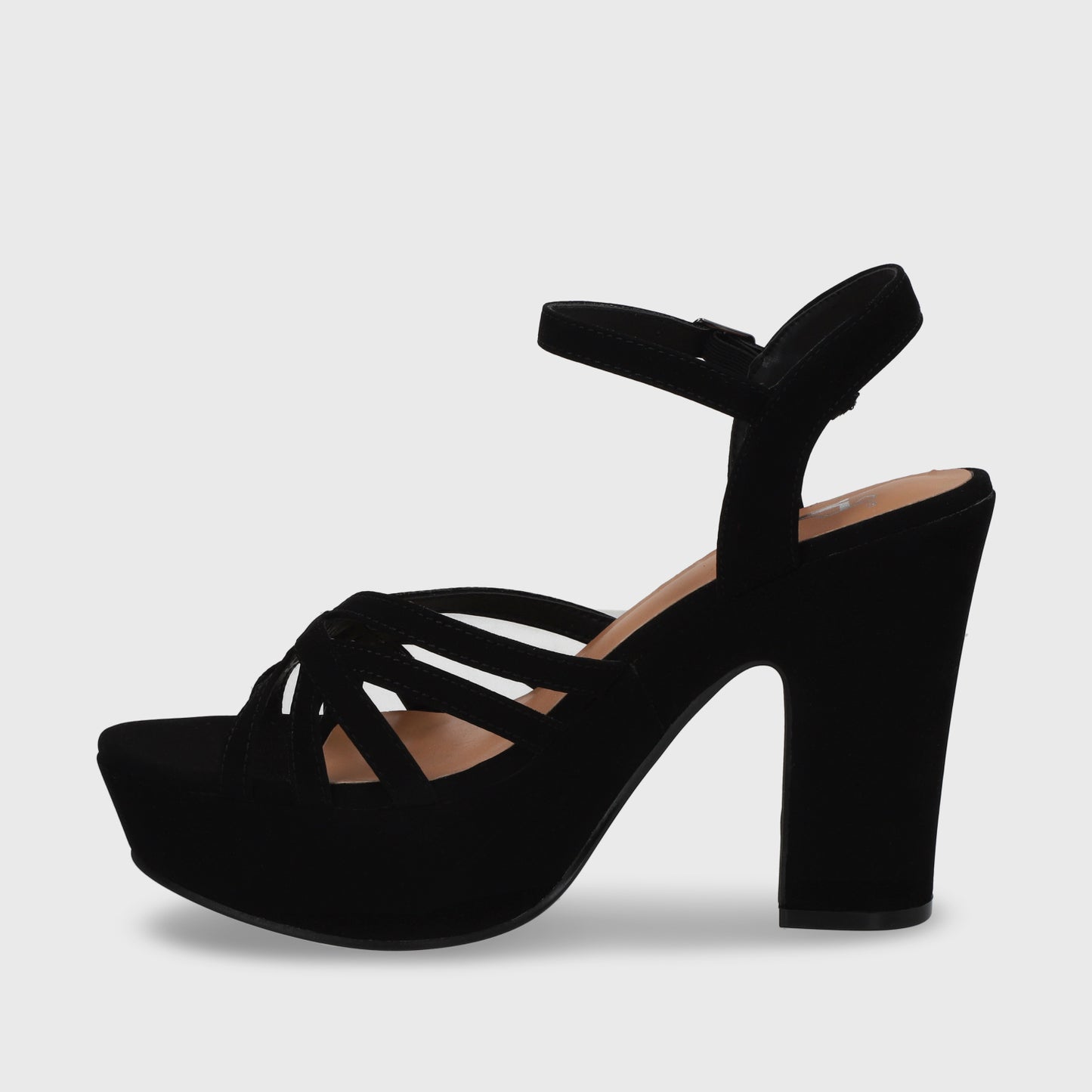 Sandalia Negra Taco Mujer 86131