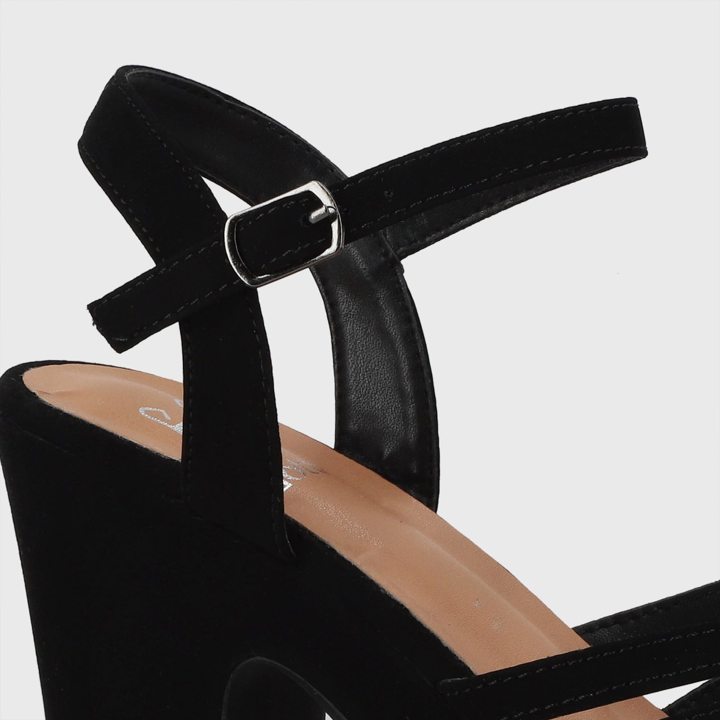 Sandalia Negra Taco Mujer 86131