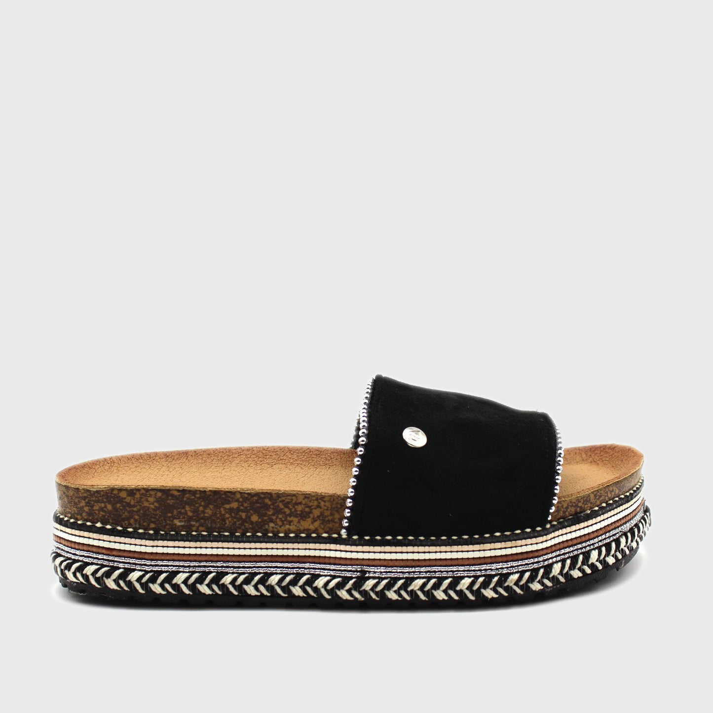 Sandalia Negra Mujer C7281