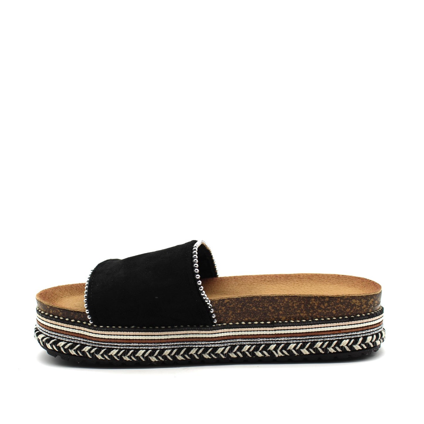 Sandalia Negra Mujer C7281