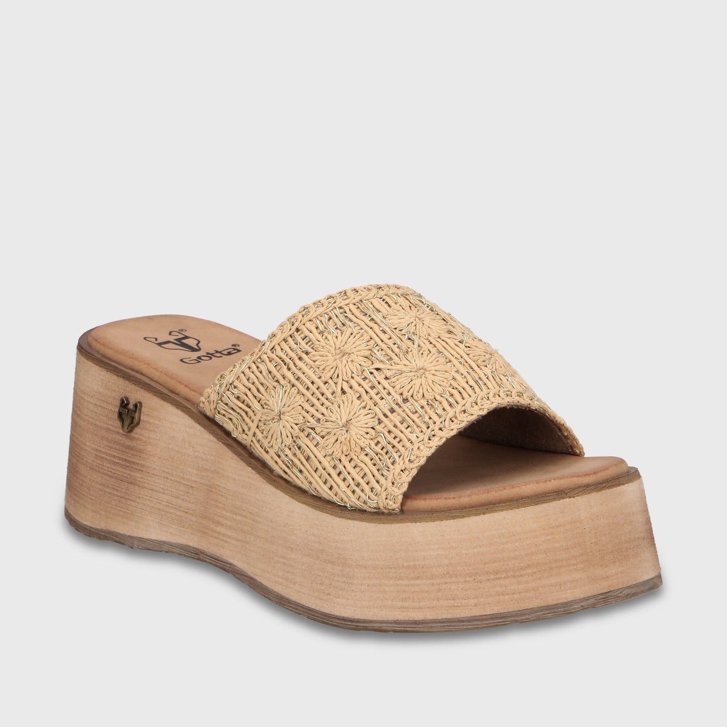 Sandalia Plataforma Beige Mujer 45843 - Gotta Perú