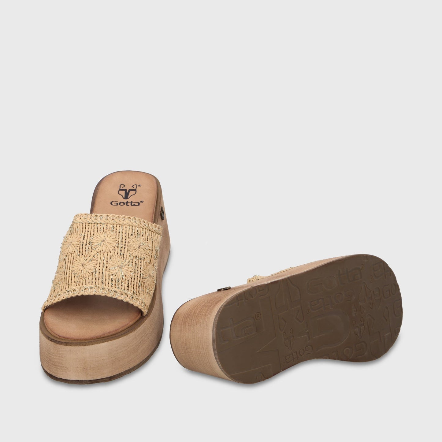 Sandalia Plataforma Beige Mujer 45843- Gotta Days