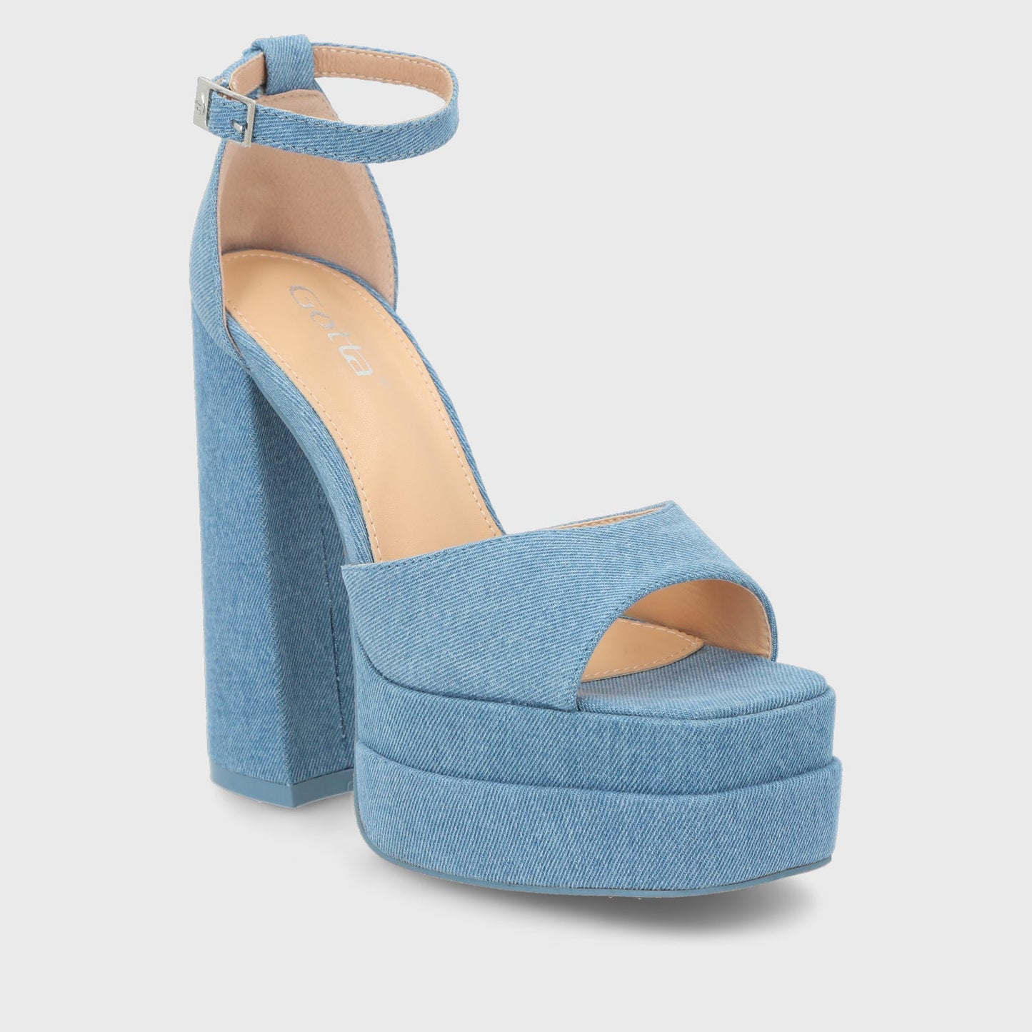 Sandalia Plataforma Denim Mujer 25911 - Gotta Perú