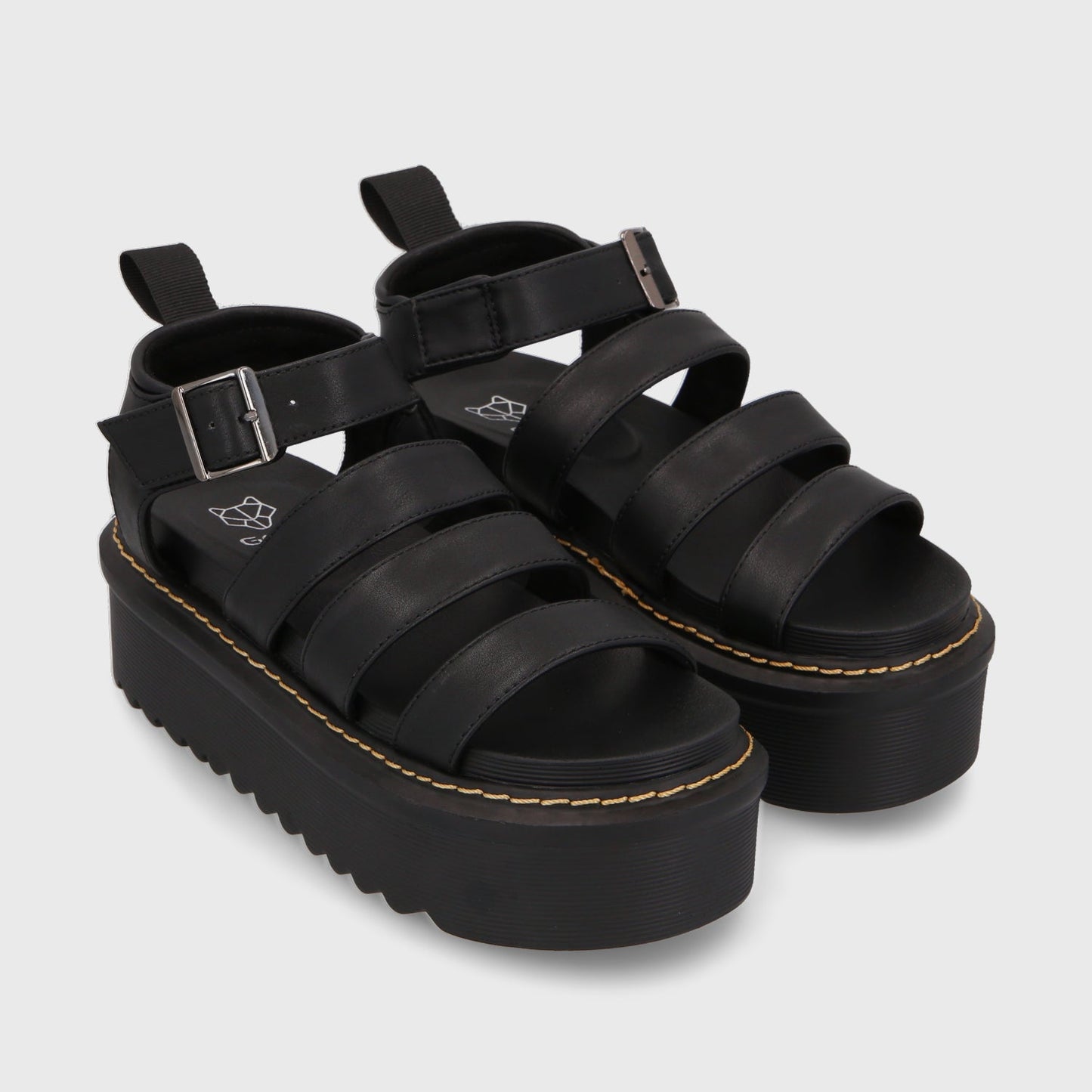 Sandalia Plataforma Negra Mujer 35300 - Gotta Perú