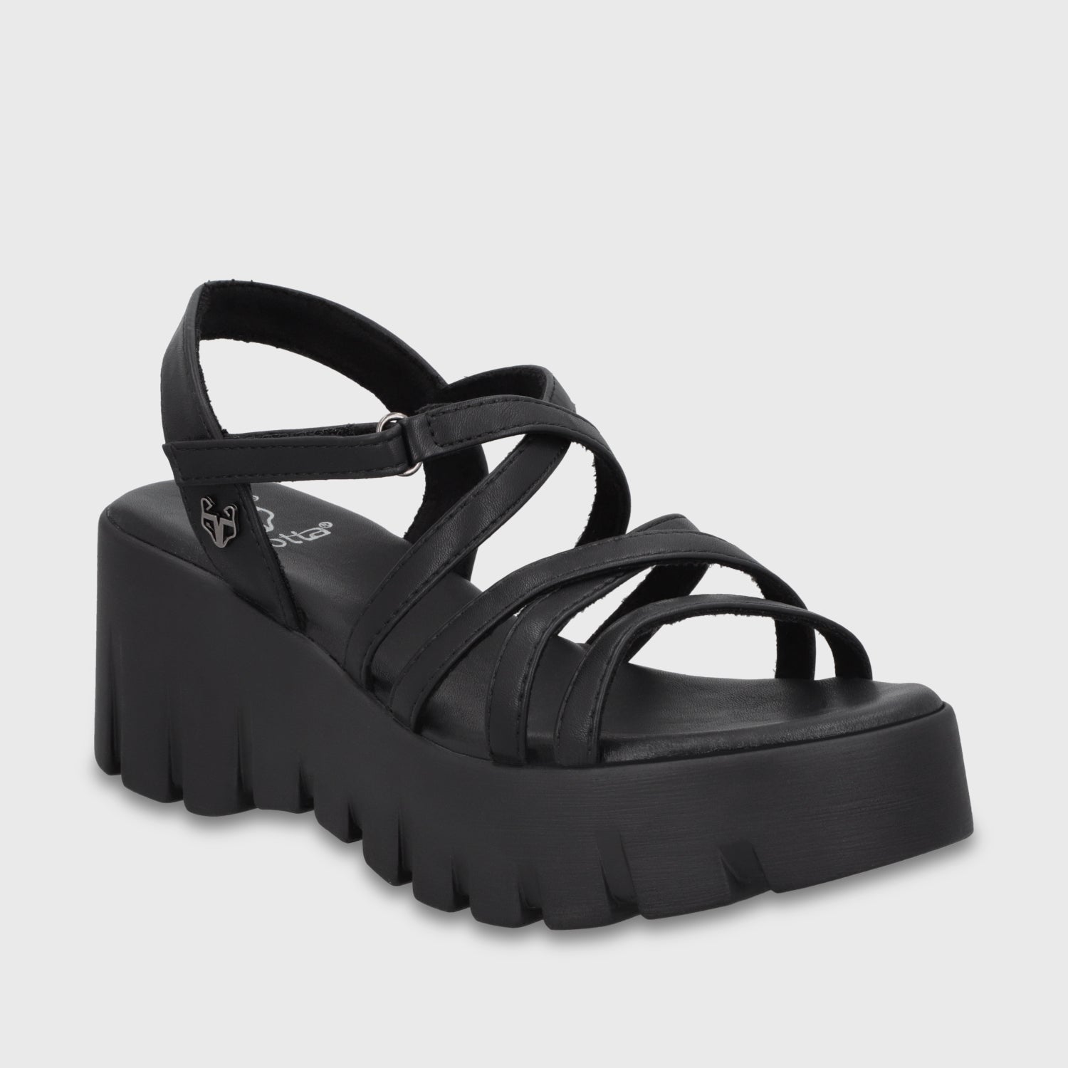 Sandalia Plataforma Negra Mujer 65940 - Gotta Perú