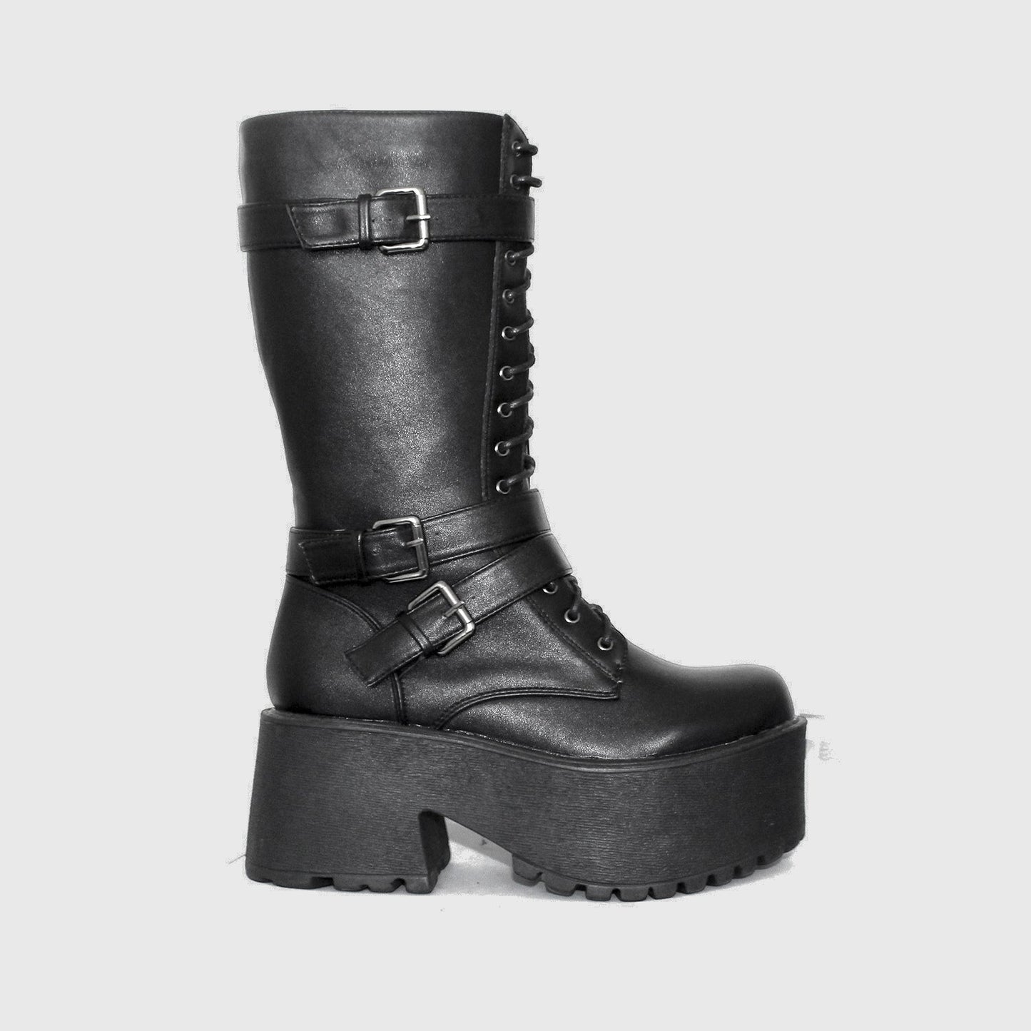 Bota Negra Hebillas Mujer 15175 - Gotta Perú