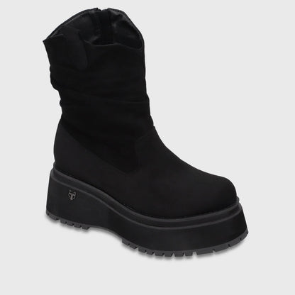 Bota Plataforma Negra Mujer 1509G01