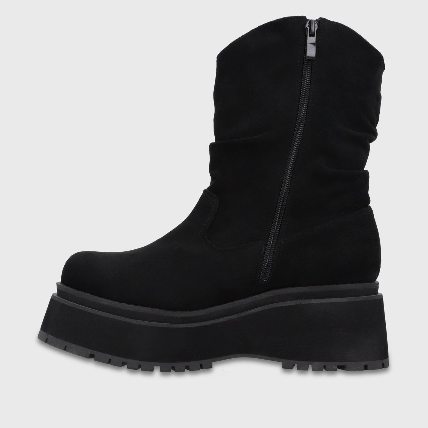 Bota Plataforma Negra Mujer 1509G01