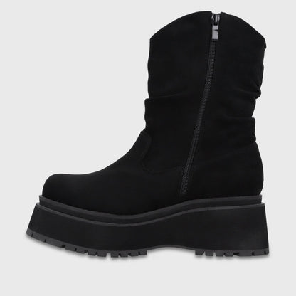 Bota Plataforma Negra Mujer 1509G01