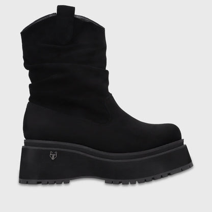 Bota Plataforma Negra Mujer 1509G01
