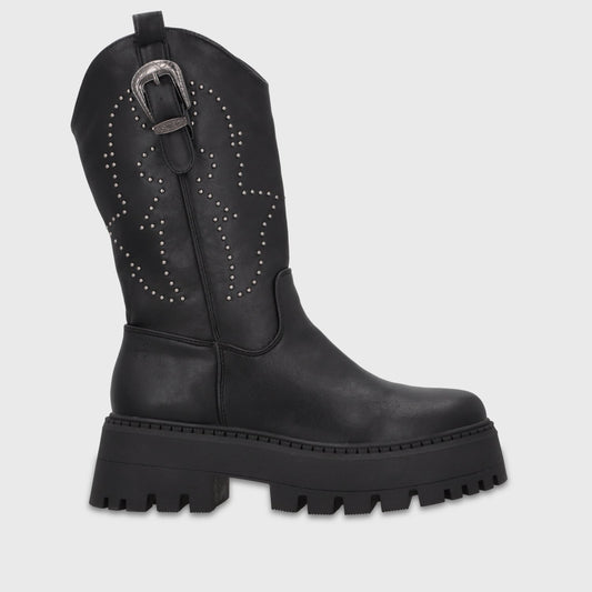 Bota Plataforma Negra Mujer 45807 - Gotta Perú