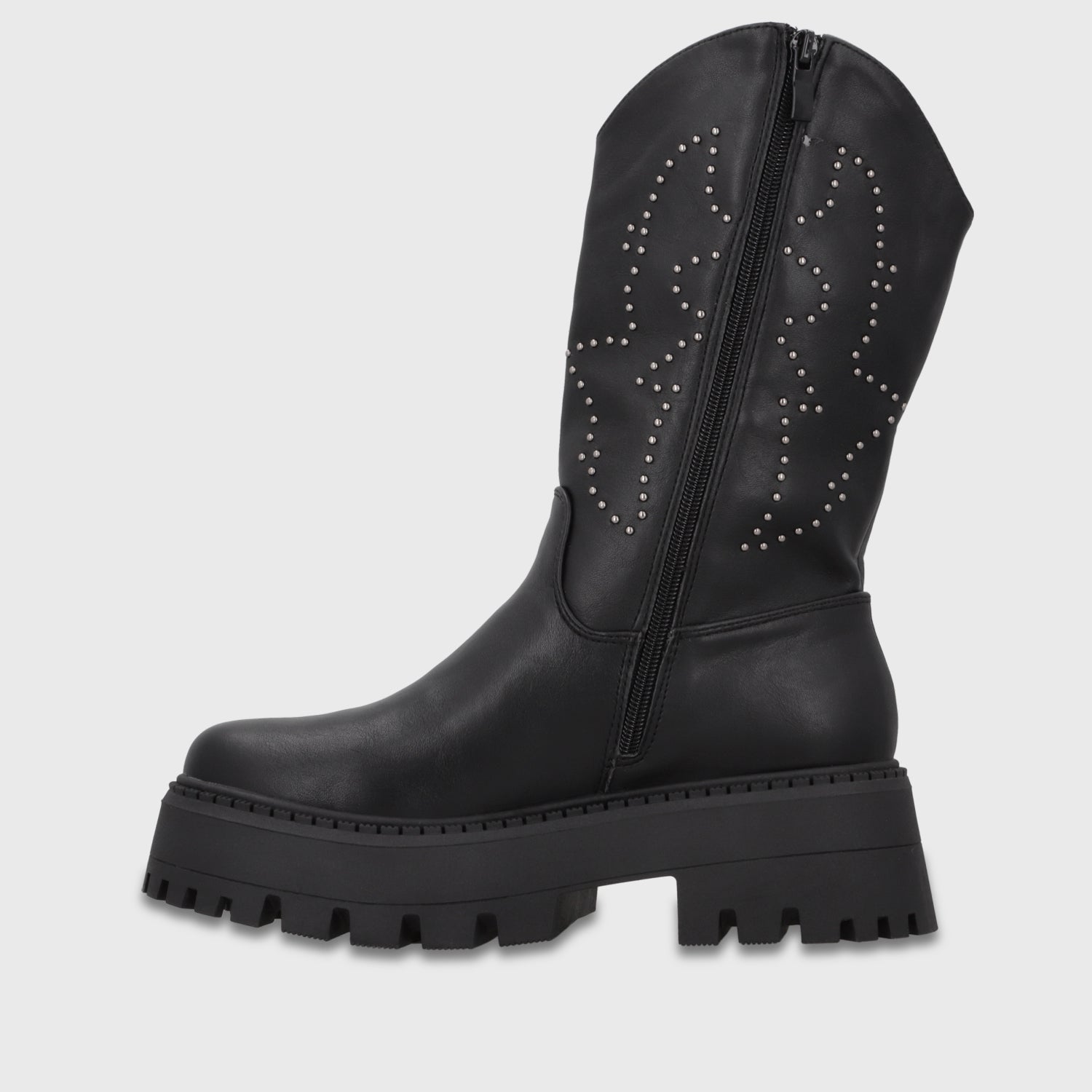 Bota Plataforma Negra Mujer 45807