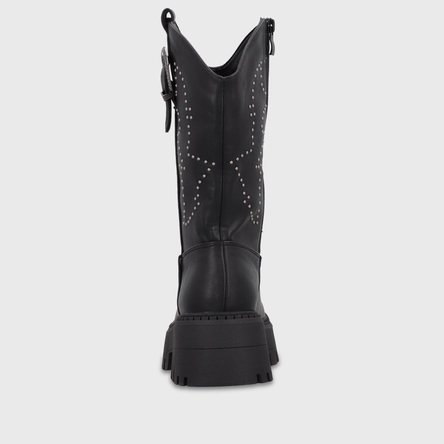 Bota Plataforma Negra Mujer 45807