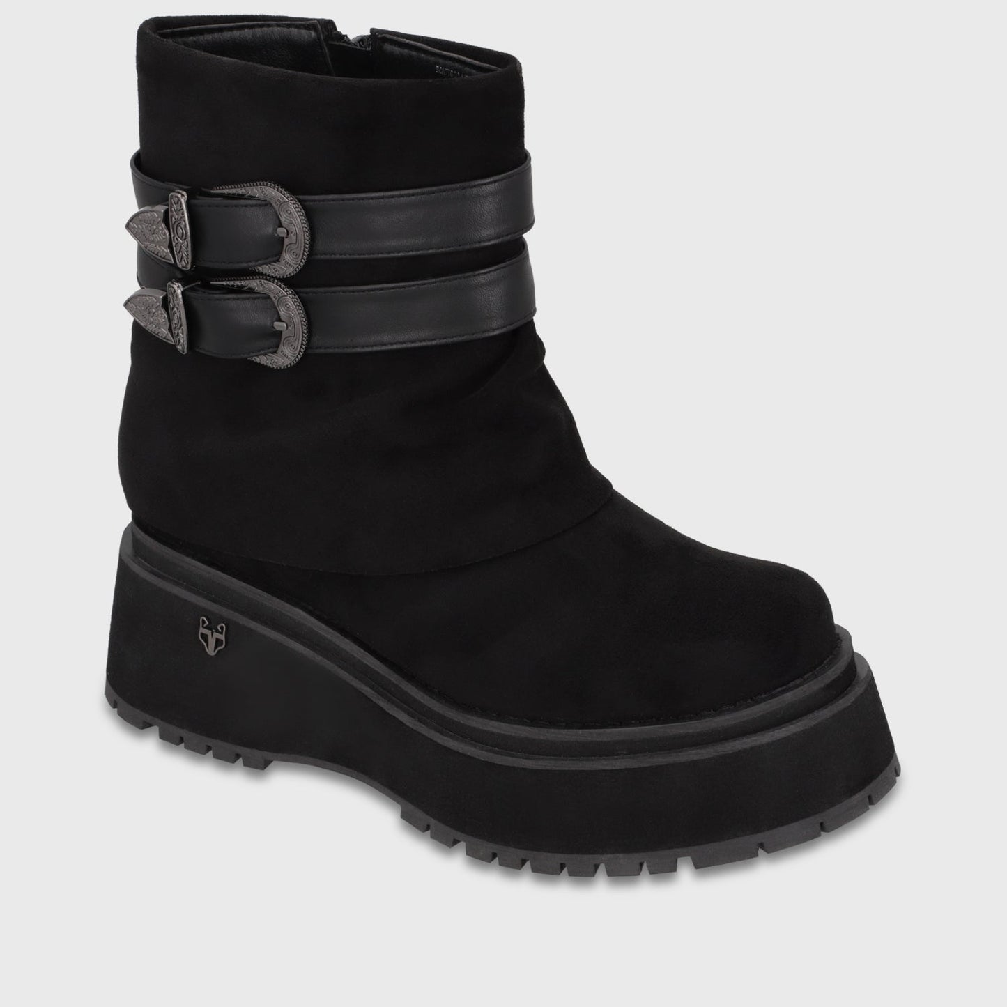 Botin Plataforma Negro Mujer 1509F01