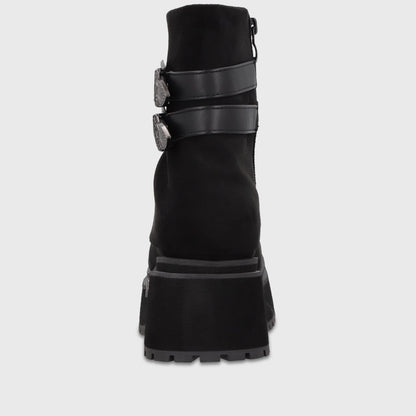 Botin Plataforma Negro Mujer 1509F01