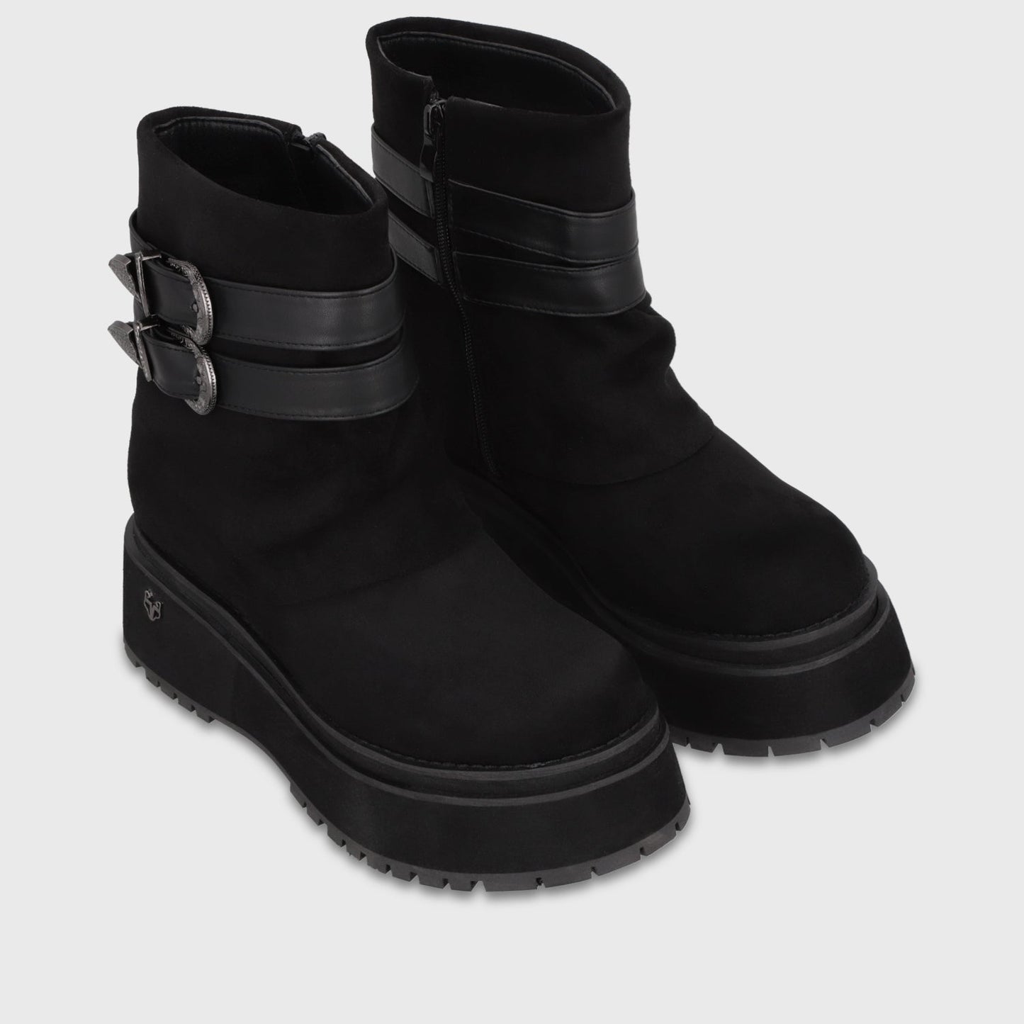 Botin Plataforma Negro Mujer 1509F01