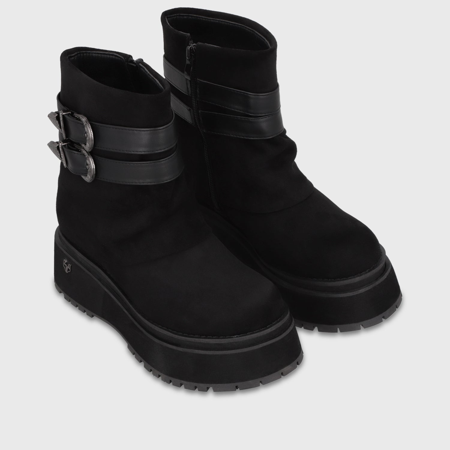 Botin Plataforma Negro Mujer 1509F01