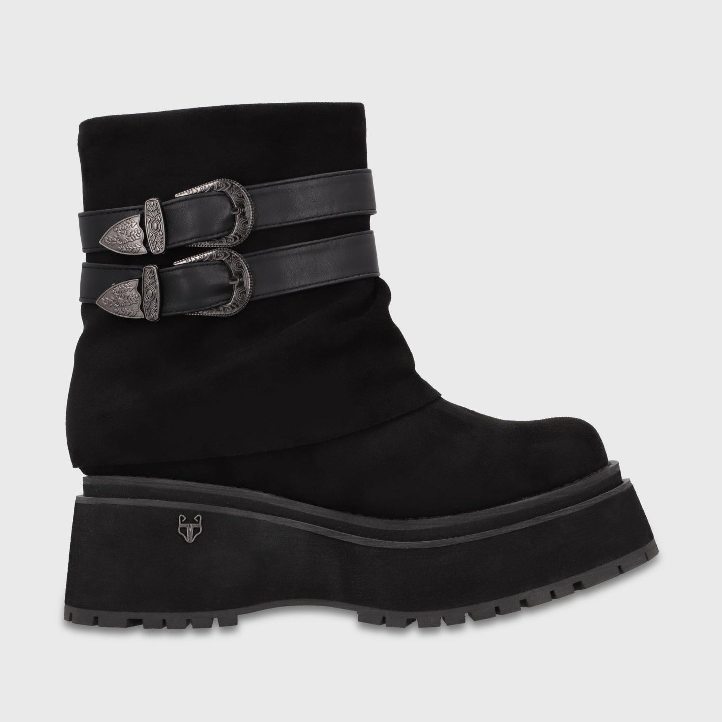 Botin Plataforma Negro Mujer 1509F01