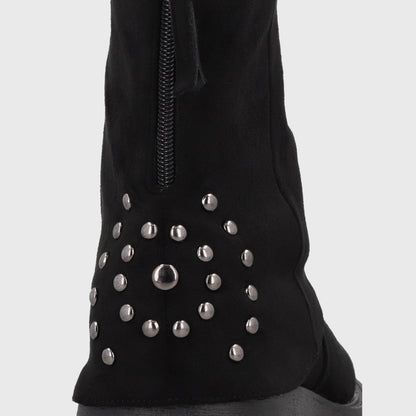 Botin Plataforma Negro Mujer 1517A01