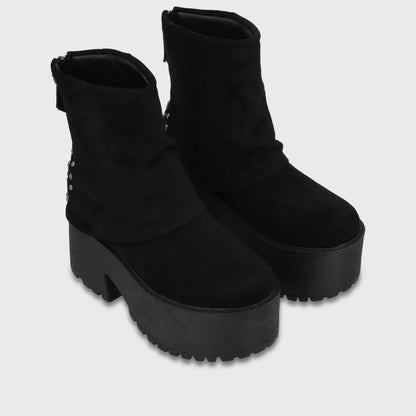 Botin Plataforma Negro Mujer 1517A01