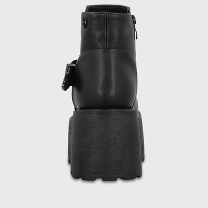 Botin Plataforma Negro Mujer 1517B01