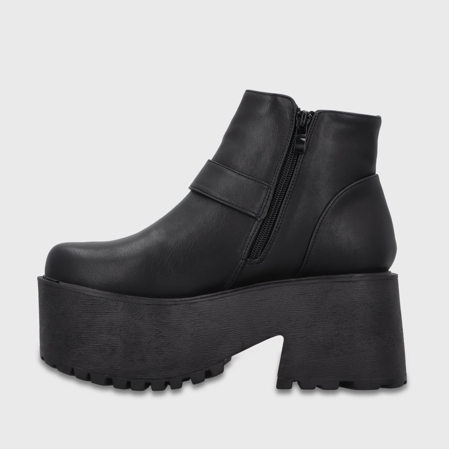 Botin Plataforma Negro Mujer 1517B01