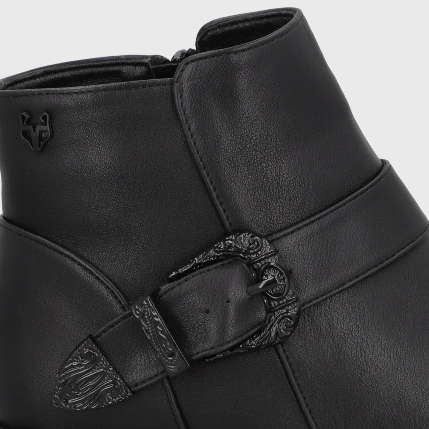 Botin Plataforma Negro Mujer 1517B01