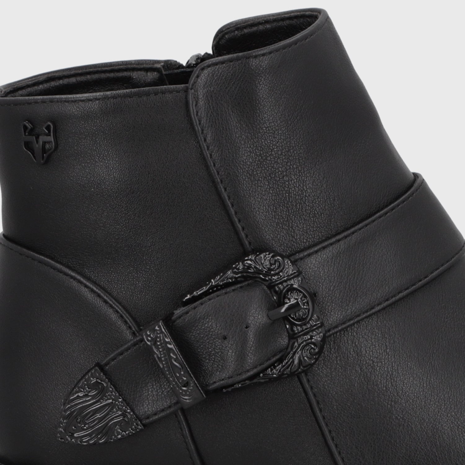Botin Plataforma Negro Mujer 1517B01