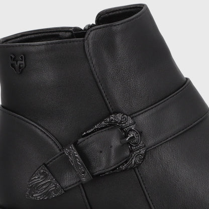 Botin Plataforma Negro Mujer 1517B01
