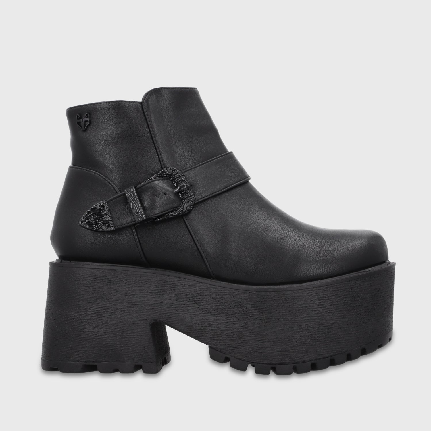 Botin Plataforma Negro Mujer 1517B01