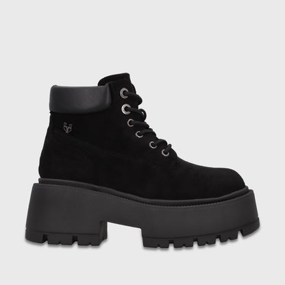 Botin Plataforma Negro Mujer 6585001