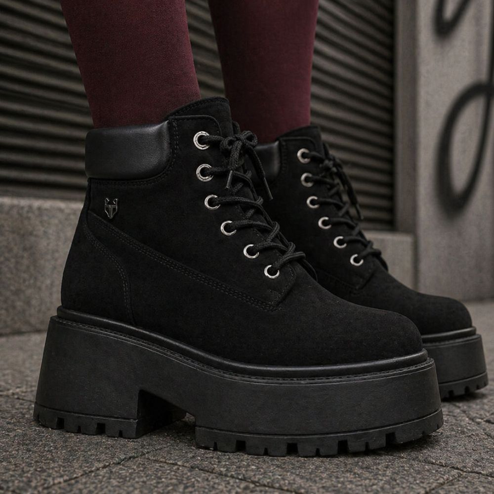 Botin Plataforma Negro Mujer 65850 - Gotta Perú
