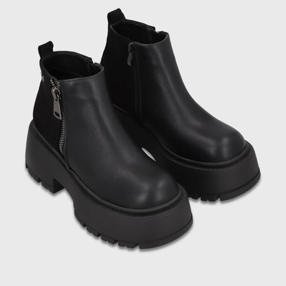 Botin Plataforma Negro Mujer 6585101