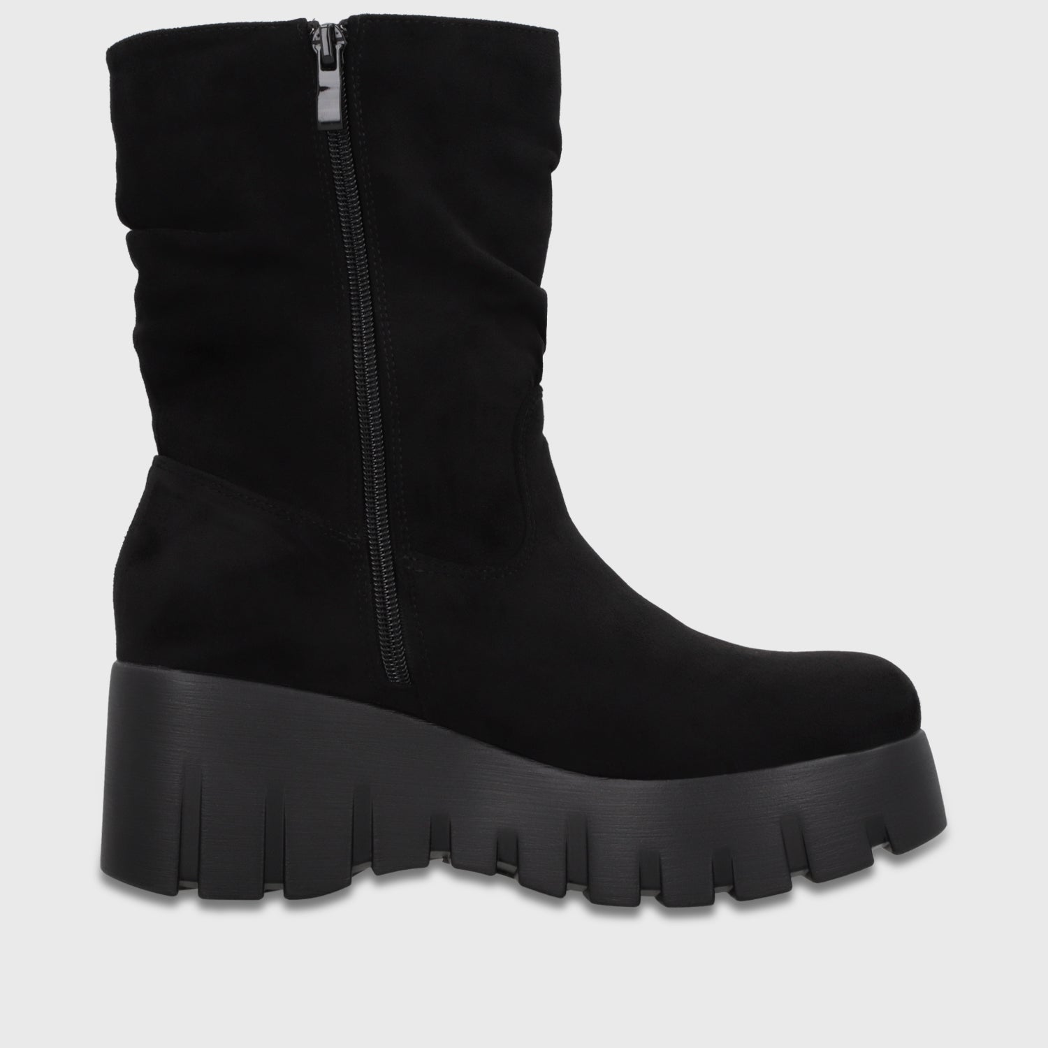Botin Plataforma Negro Mujer 65890