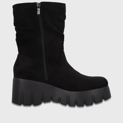 Botin Plataforma Negro Mujer 65890