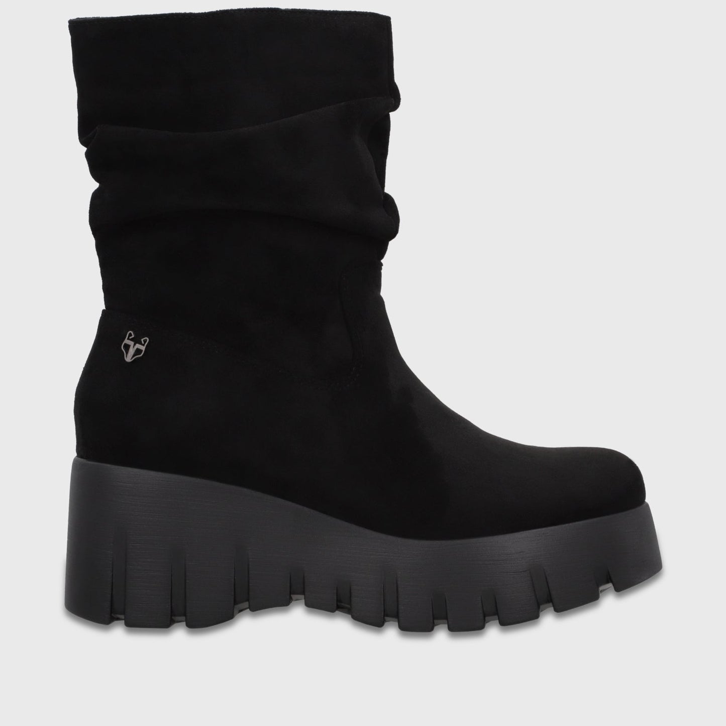 Botin Plataforma Negro Mujer 65890