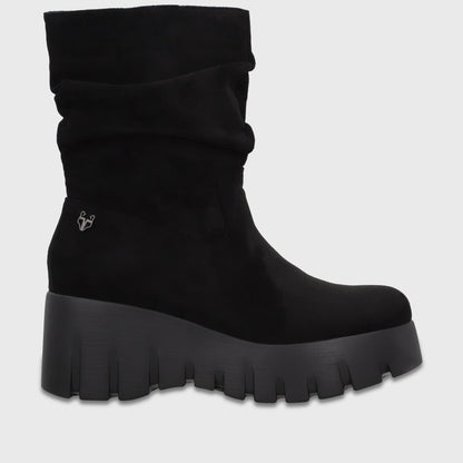 Botin Plataforma Negro Mujer 65890